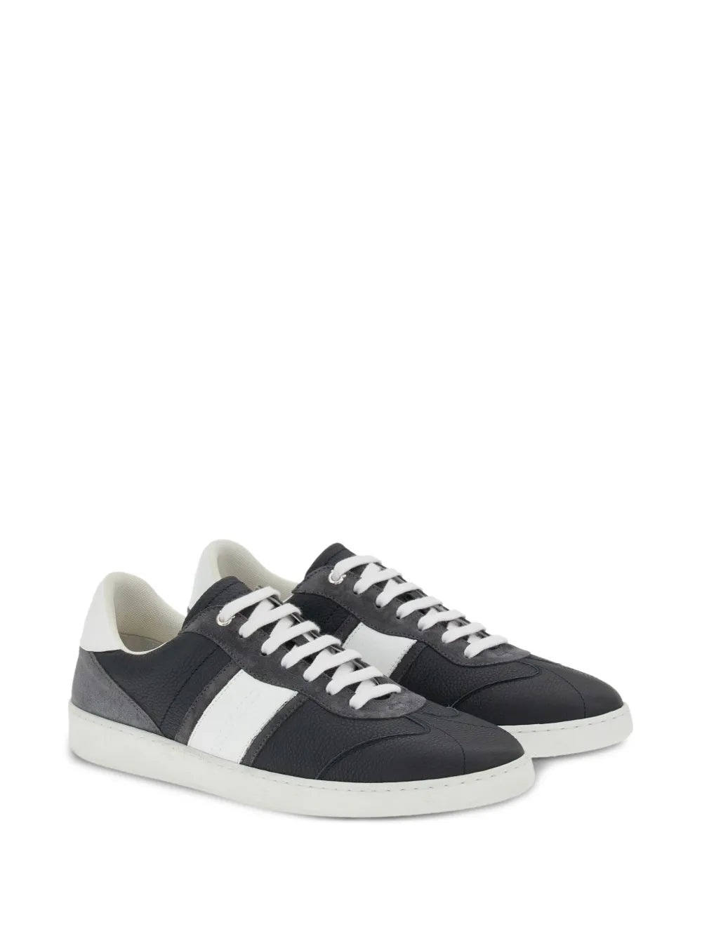 Ferragamo Logo-Embossed Leather Sneakers