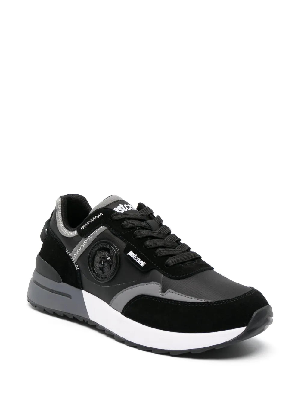 Just Cavalli Logo-Patch Panelled Sneakers