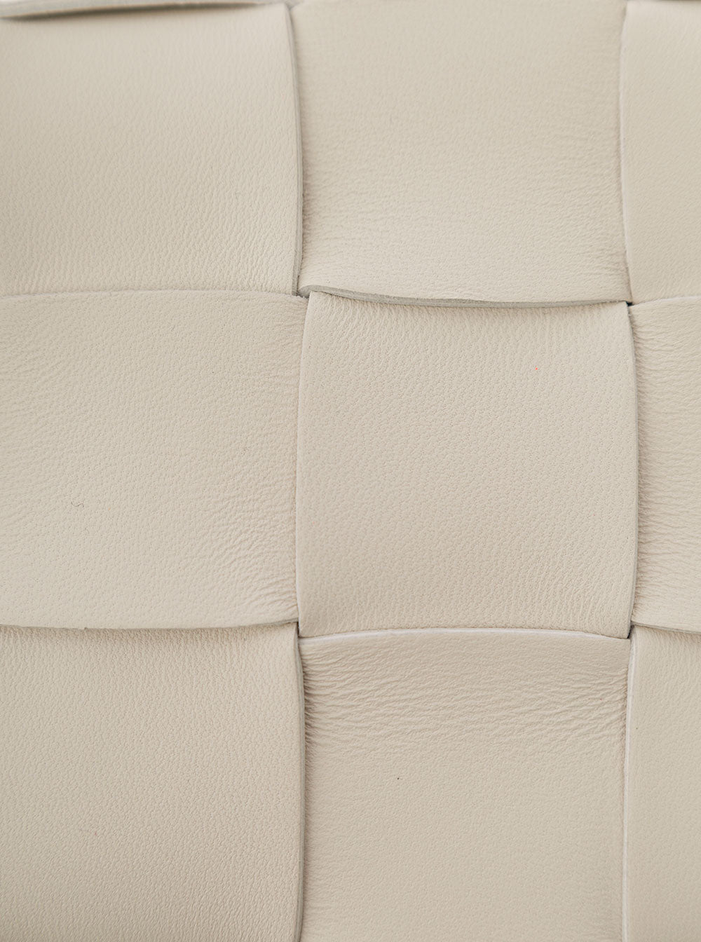 Bottega Veneta Women 'Small Cassette' White Crossbody Bag In Intreccio Nappa Leather Woman Bottega Veneta