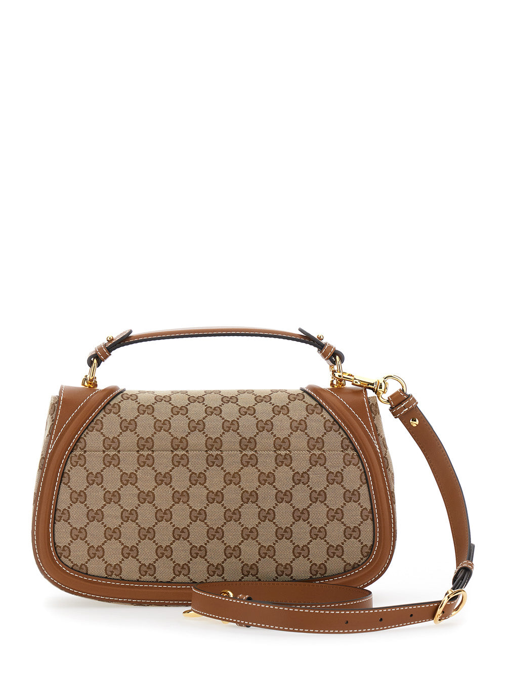 Gucci Women 'Blondie' Beige Handbag With Removable Shoulder Strap And Logo Embroidery On The Front In Gg Canvas Woman