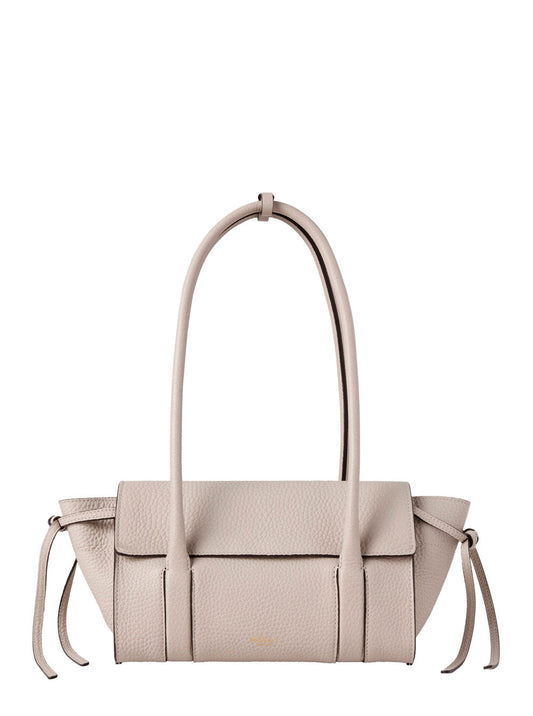 Mulberry Women 'Mini Bayswater' Beige Shoulder Bag With Laminated Logo In Leather Woman