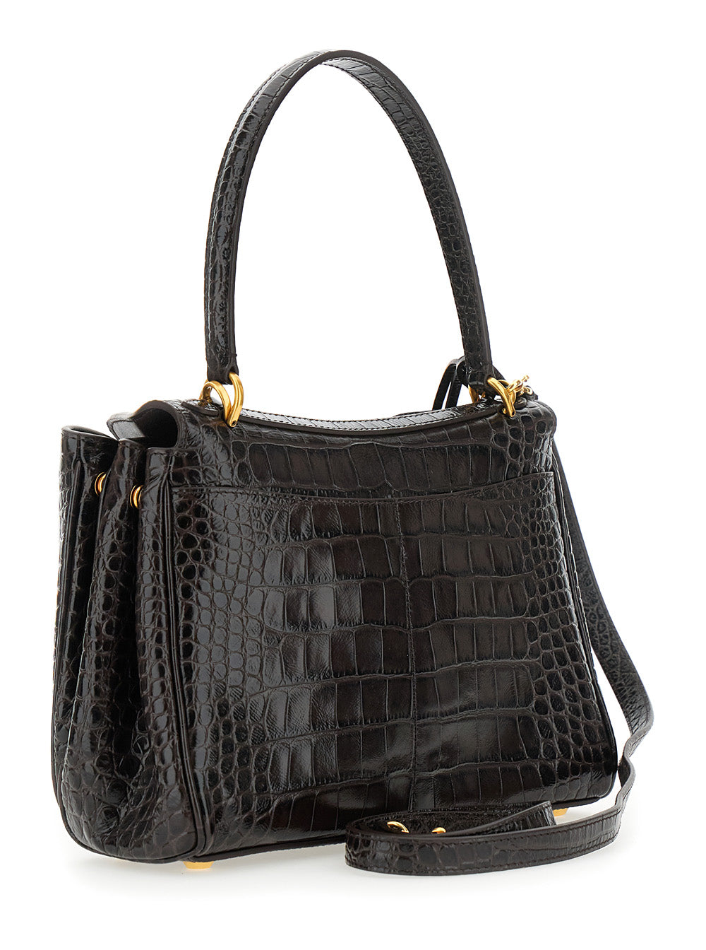 Balenciaga Women 'Rodeo' Brown Small Handbag With Detachable Key Holder In Leather Woman