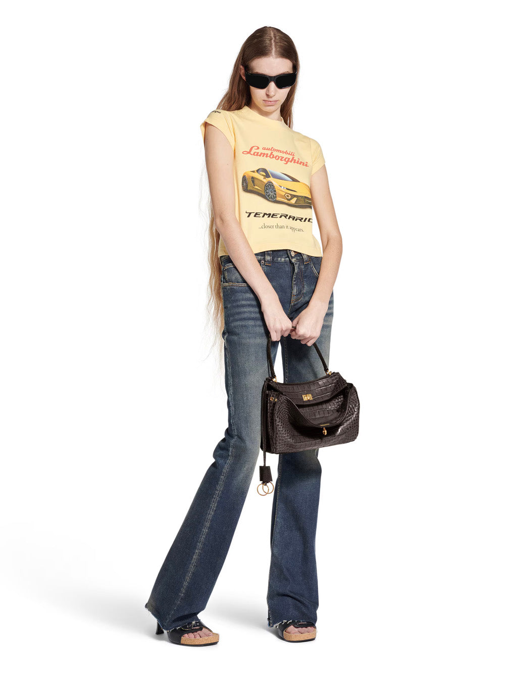 Balenciaga Women 'Rodeo' Brown Small Handbag With Detachable Key Holder In Leather Woman