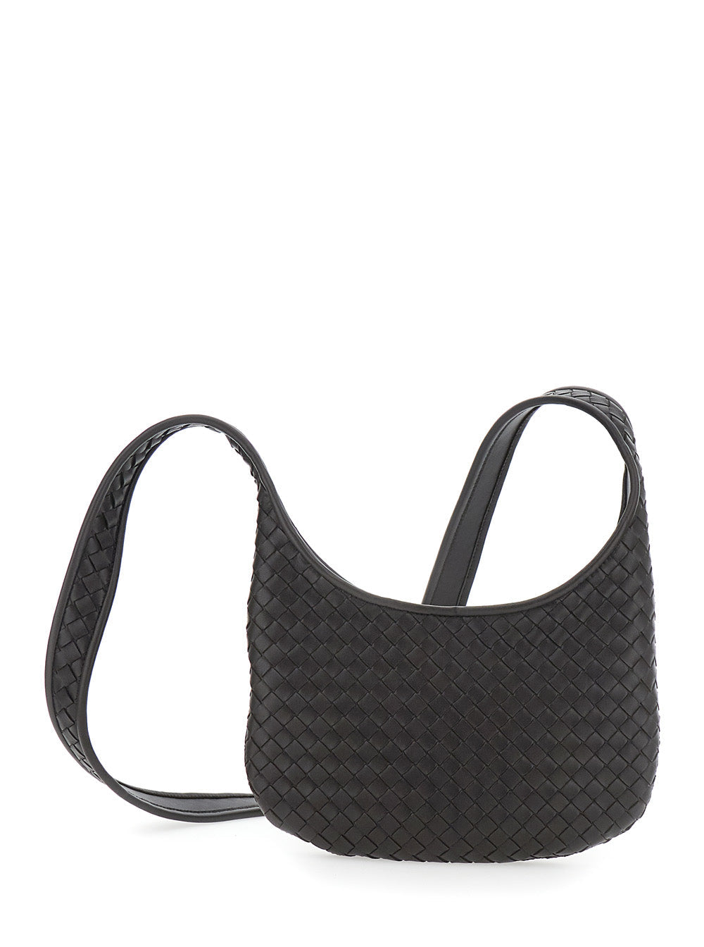 Bottega Veneta Men 'Veneto' Brown Shoulder Bag With Fixed Shoulder Strap And All-Over Intrecciato Motif In Leather Man