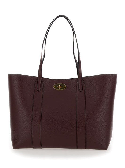 Mulberry Women 'Bayswater Small' Bordeaux Tote Bag With Postman's Lock Closure In Leather Woman
