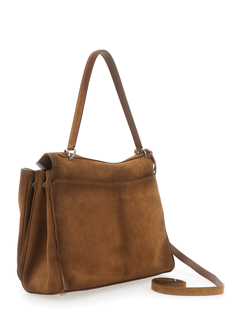 Balenciaga Women 'Rodeo Medium' Beige Shoulder Bag With Removable Shoulder Strap In Suede Woman