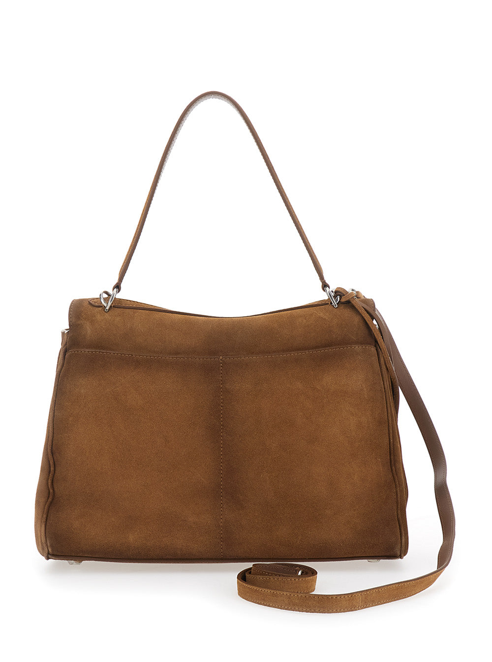Balenciaga Women 'Rodeo Medium' Beige Shoulder Bag With Removable Shoulder Strap In Suede Woman