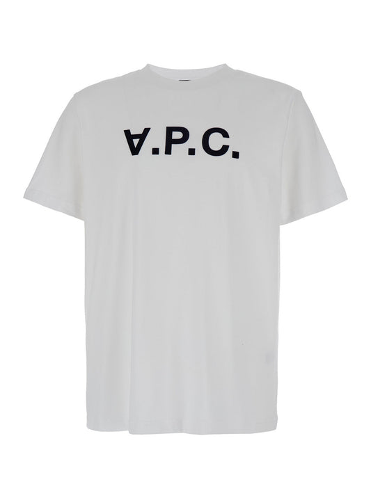 A.P.C. Women White Oversized T-Shirt With Apc Print In Cotton Woman