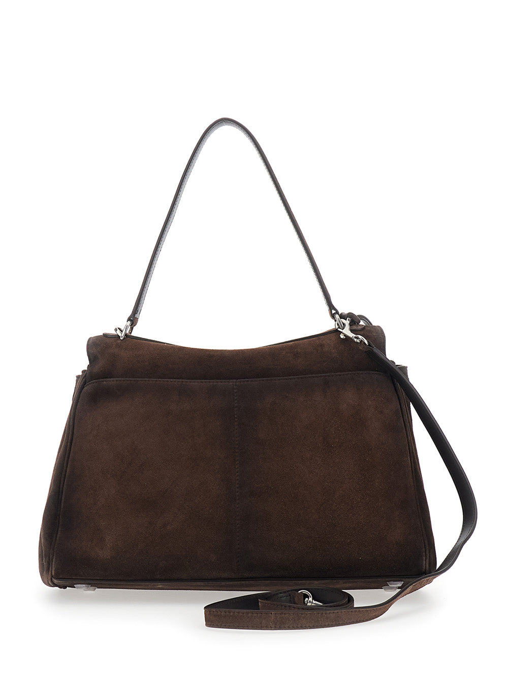 Balenciaga Women 'Rodeo Medium' Brown Shoulder Bag With Removable Shoulder Strap In Suede Woman