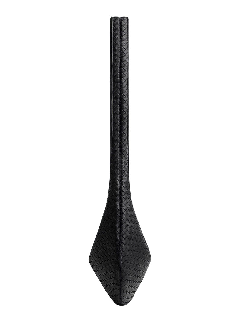 Bottega Veneta Men Black Crossbody Bag With Top Zip Closure And Intrecciato Motif In Leather Man