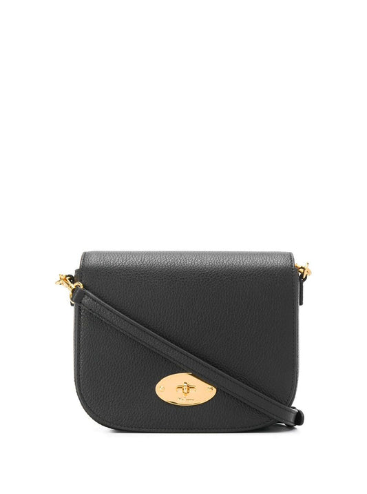Mulberry Women 'Darley' Black Crossbody Bag With Adjustable And Removable Shoulder Strap And Turn-Lock Closure In Grained Leather Woman