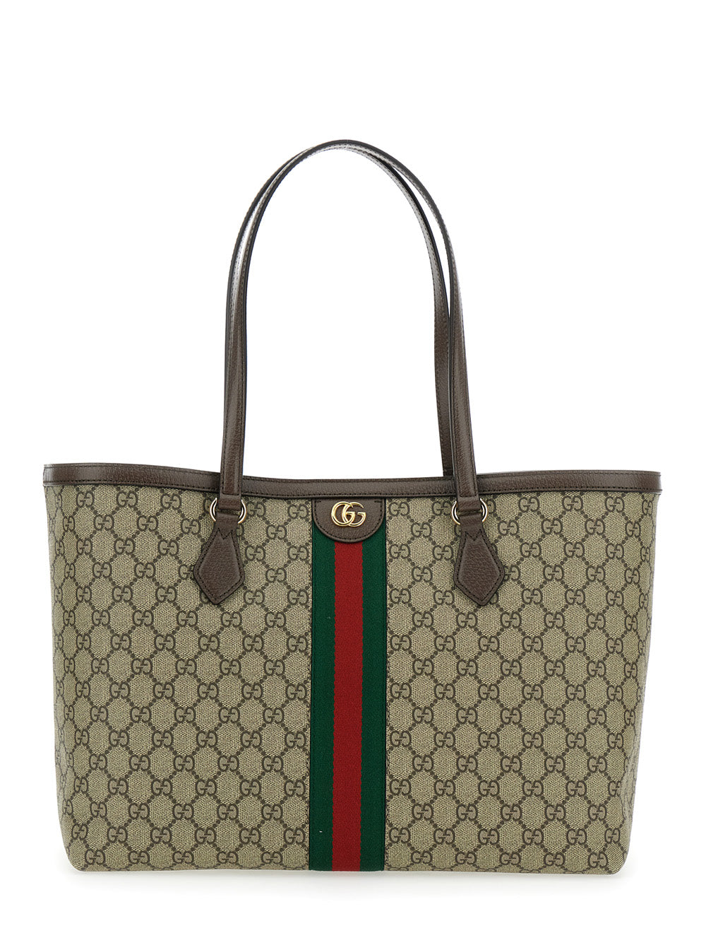 Gucci Women 'Ophidia' Beige Shopper With All-Over Gg Supreme Motif In Fabric Woman
