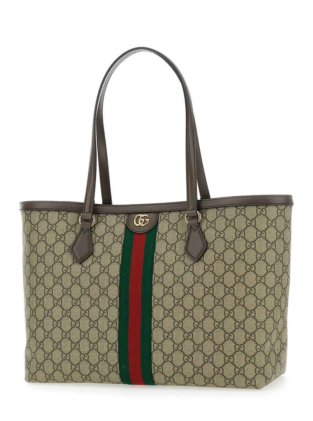 Gucci Women 'Ophidia' Beige Shopper With All-Over Gg Supreme Motif In Fabric Woman