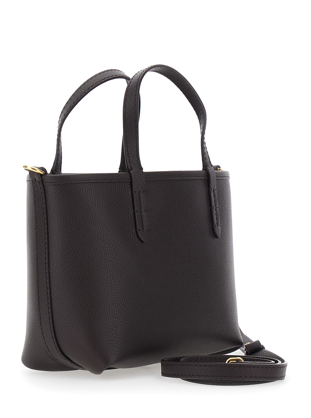 Burberry Women Brown Reversible Tote Bag With Adjustable And Removable Shoulder Strap And Ekd Patch On The Front In Leather Woman