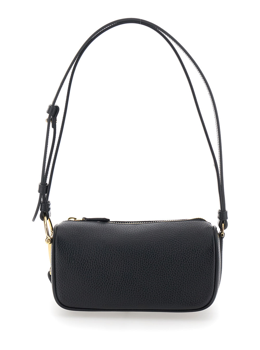 Gucci Women 'Half Horsebit' Black Mini Bag With Half Horsebit Detail And Adjustable And Removable Shoulder Strap In Grained Leather Woman