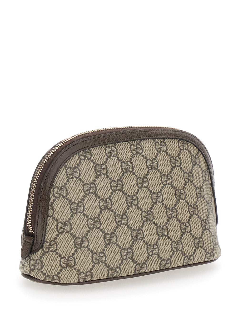Gucci Women 'Ophidia' Beige Mini Bag With Web Detail On The Front In Gg Canvas And Leather Woman