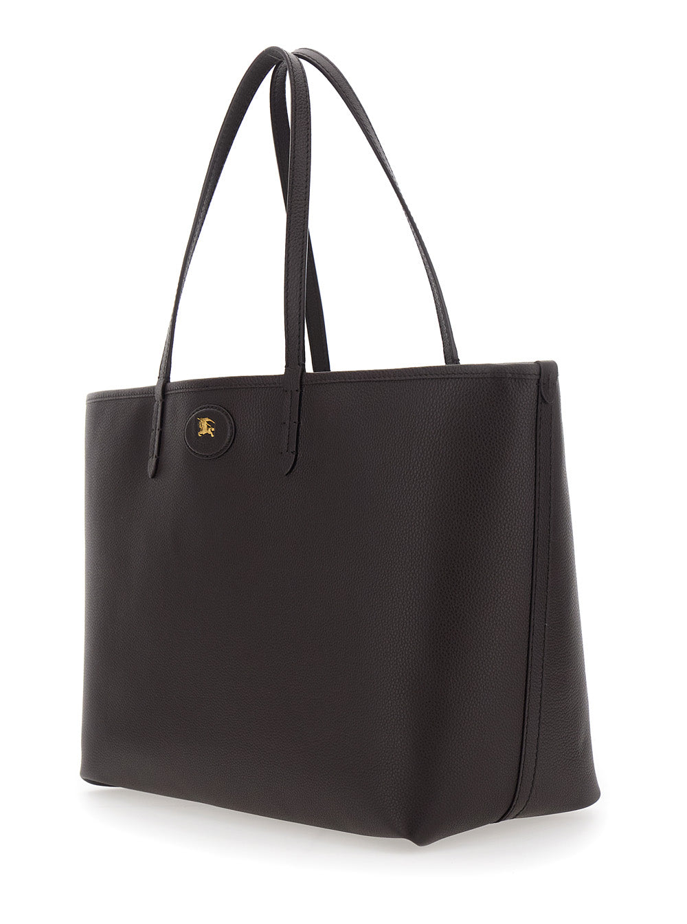 Burberry Women Brown Reversible Tote Bag With Ekd Patch On The Front In Leather Woman