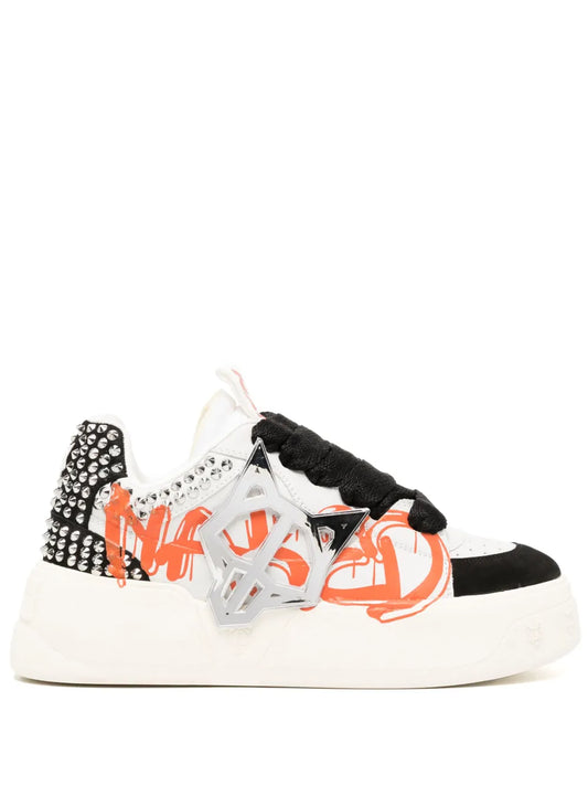 Naked Wolfe Kosa Graffiti Low-Top Sneakers