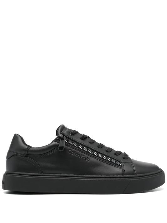 Calvin Klein Logo-Debossed Leather Sneakers