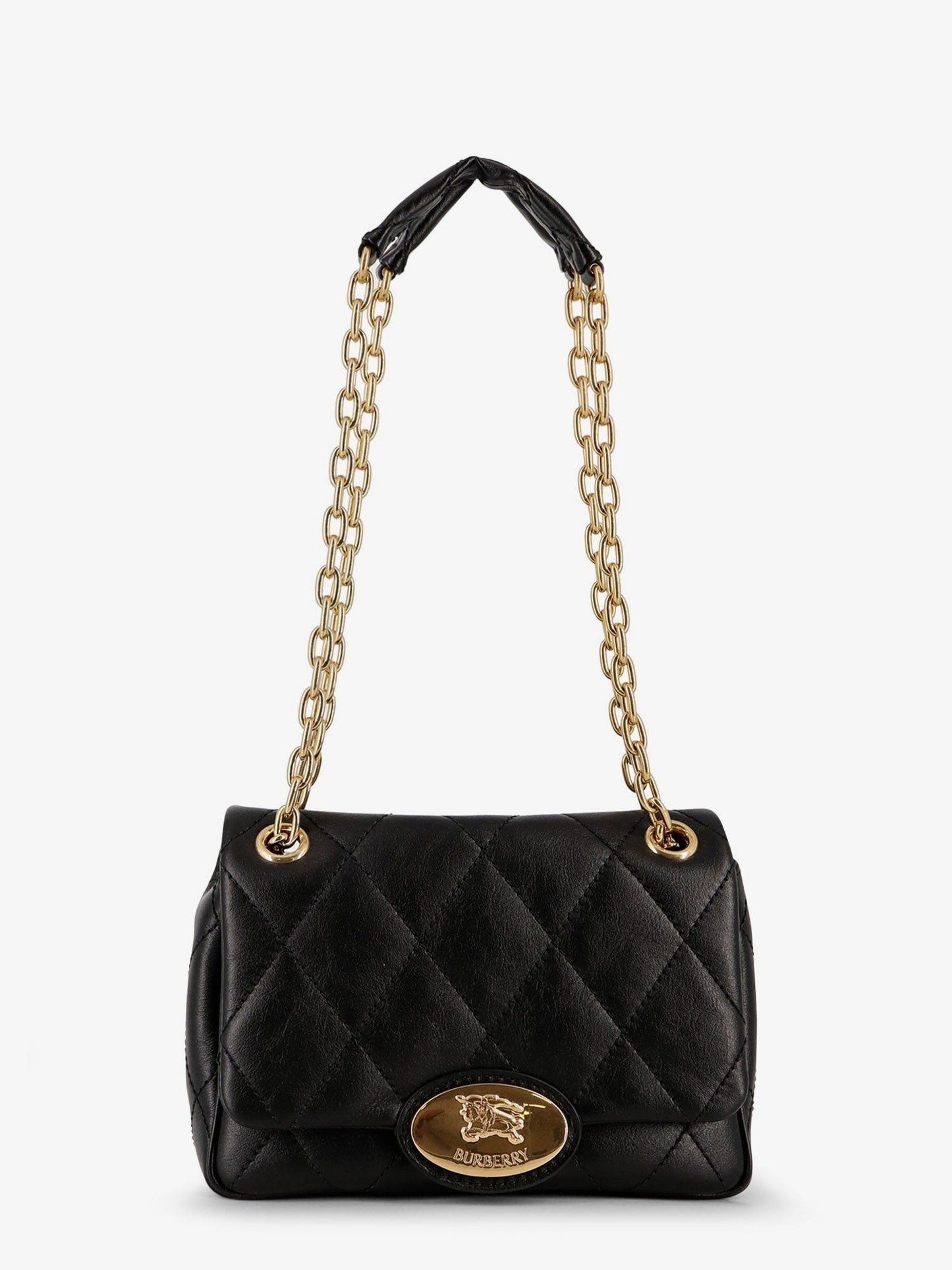 Burberry Women Strand Quilted Leather Crossbody Bag
