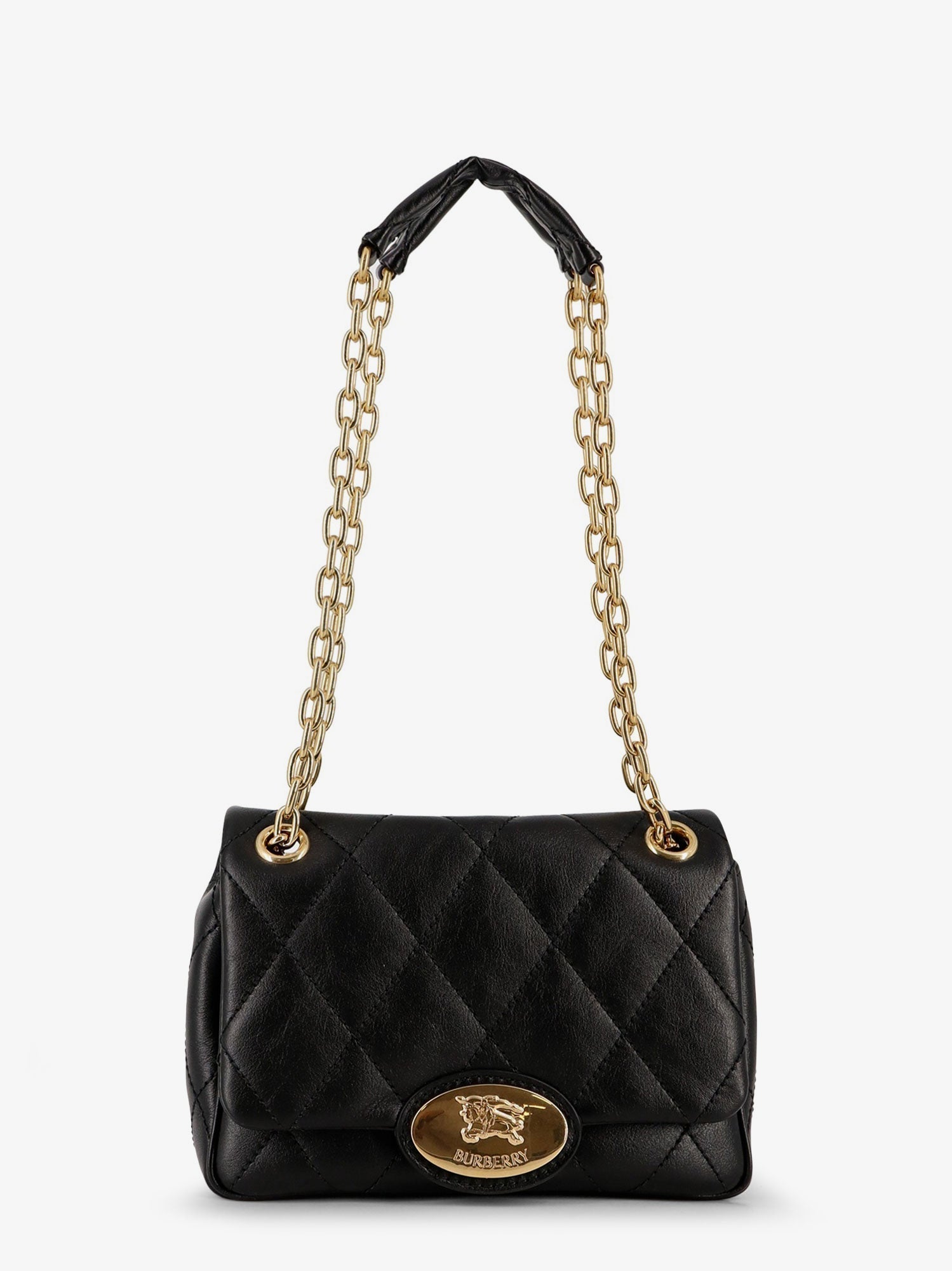 Burberry Women Strand Quilted Leather Crossbody Bag