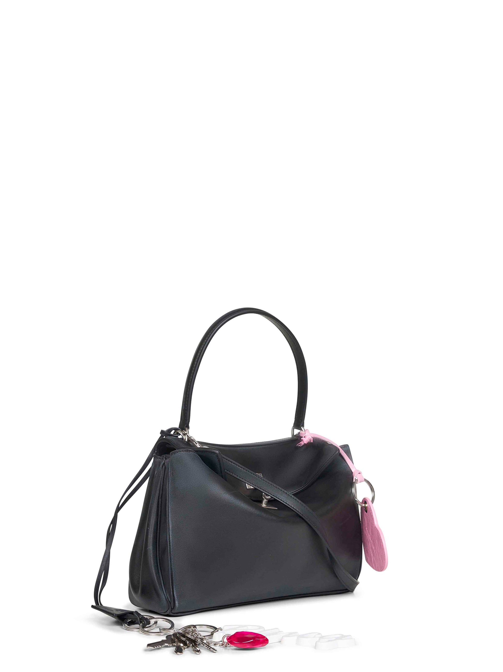Balenciaga Women Black Rodeo Small Charms Handbag