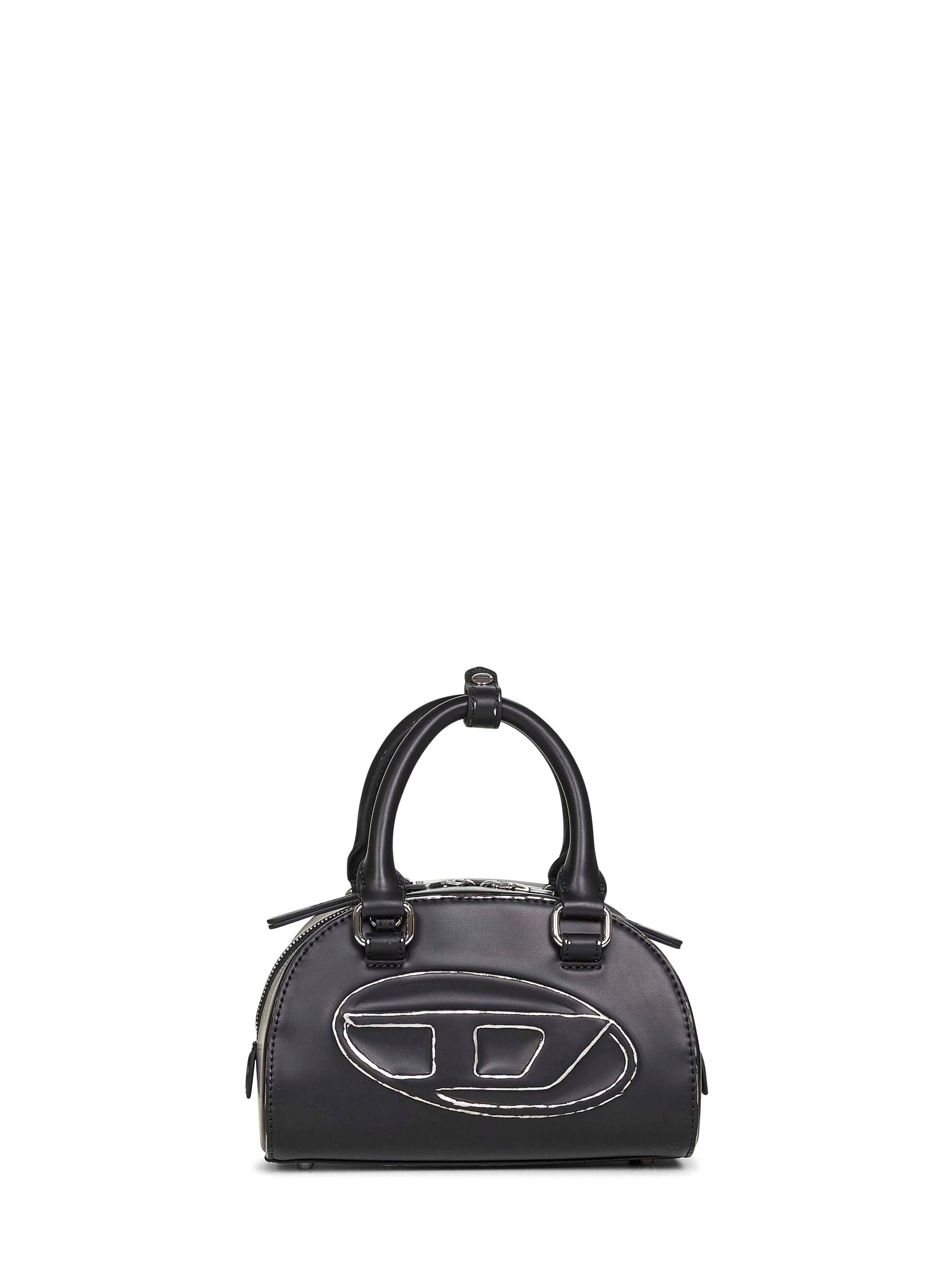 Diesel Women Black 1Dr Dome Crossbody Mini Bowling Bag