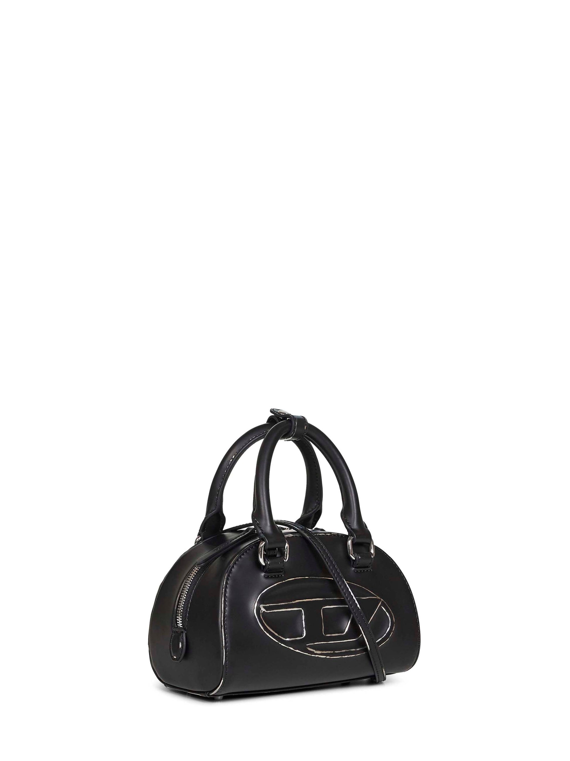 Diesel Women Black 1Dr Dome Crossbody Mini Bowling Bag