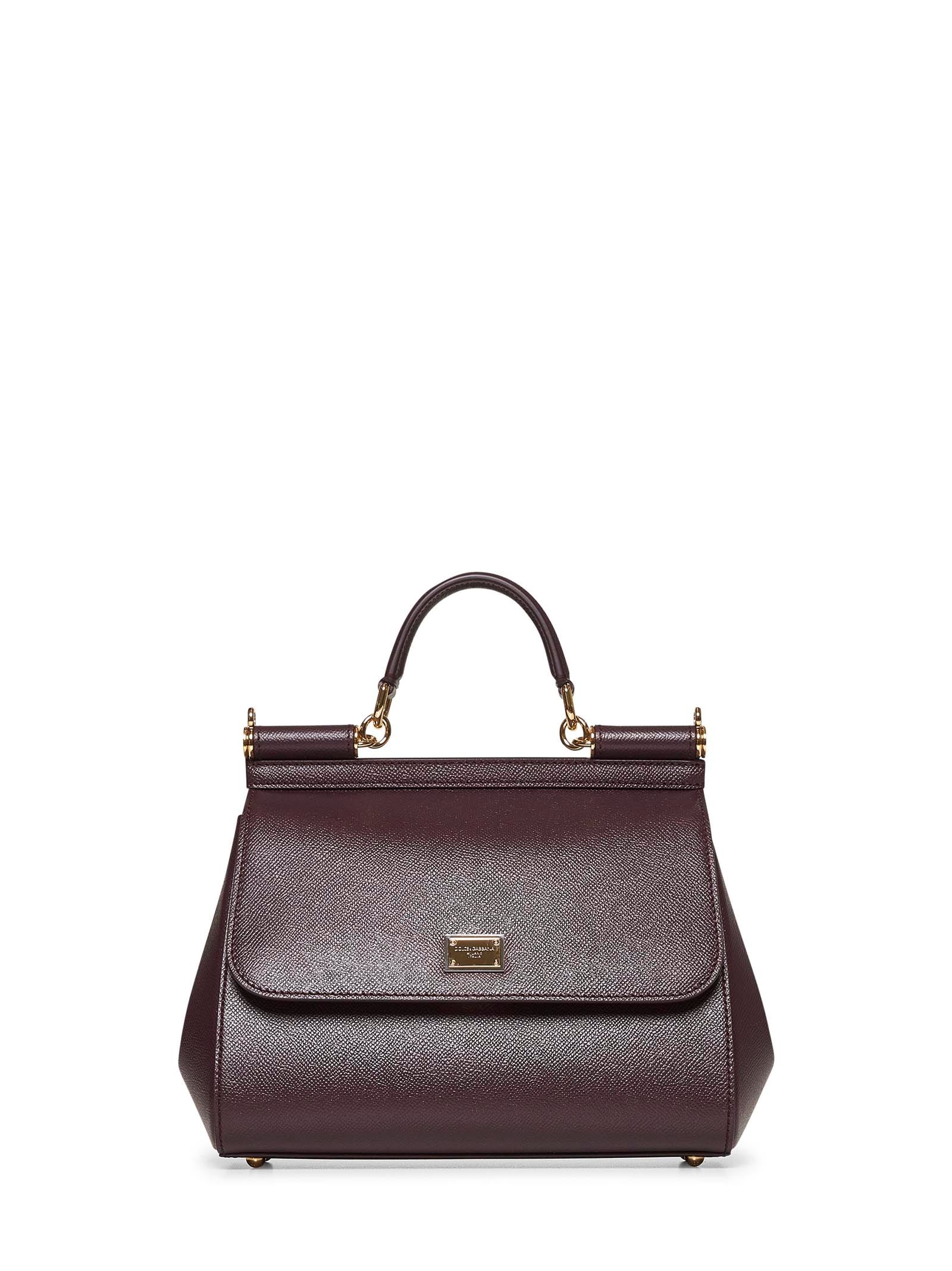 Dolce & Gabbana Women Burgundy Large Sicily Handbag
