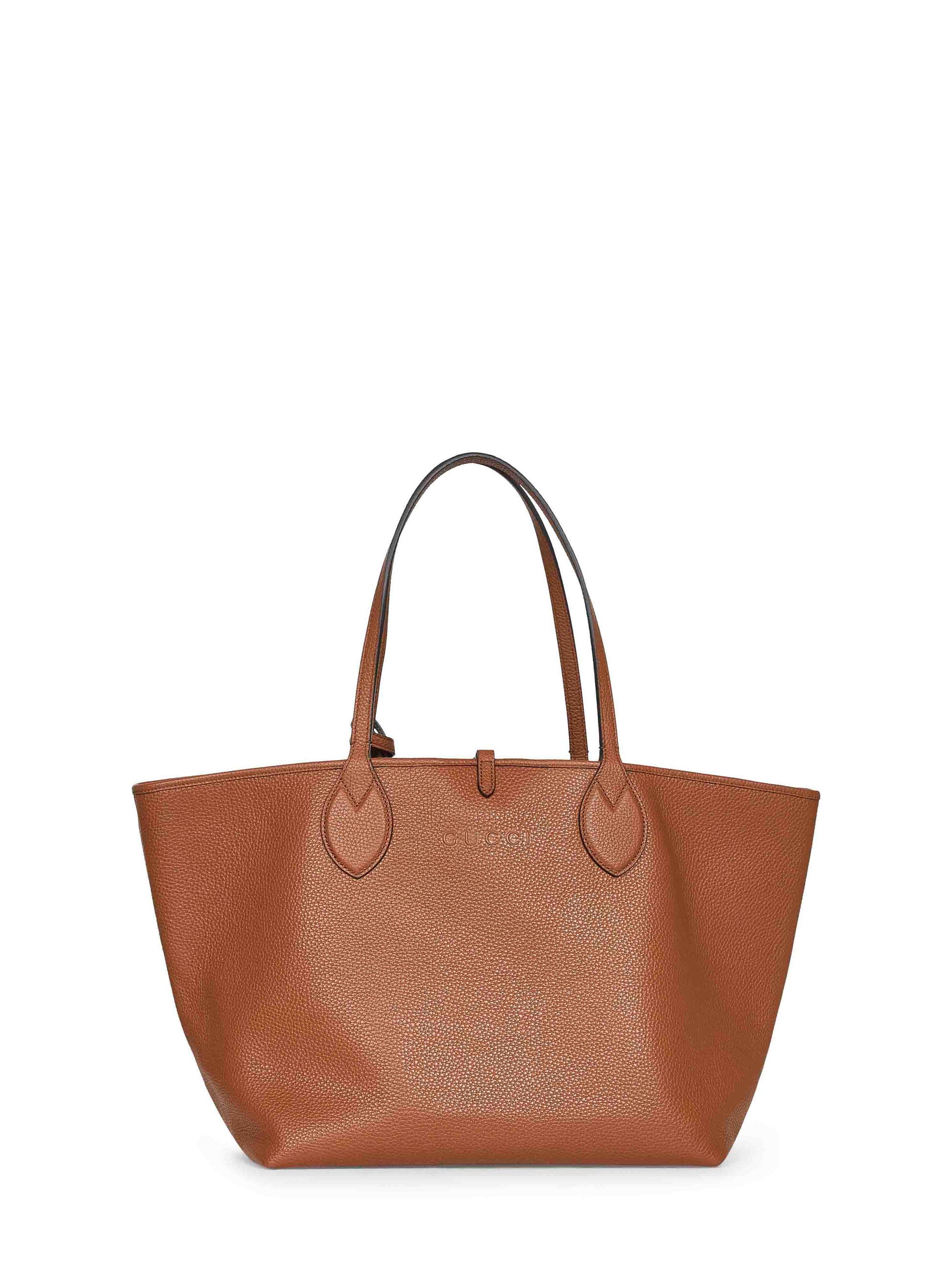 Gucci Women Brown Gucci Totissima Large Reversible Tote Bag