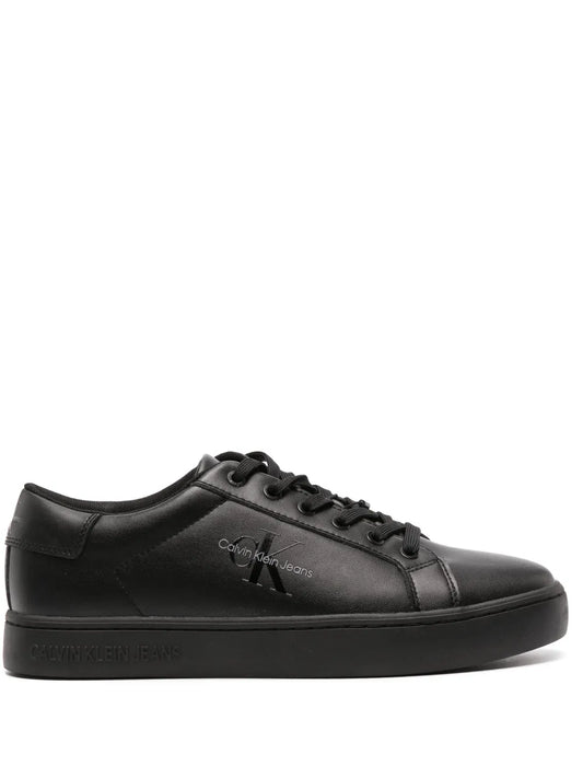 Calvin Klein Jeans Logo-Embossed Leather Sneakers