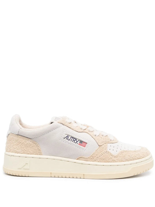Autry Logo-Patch Panelled Leather