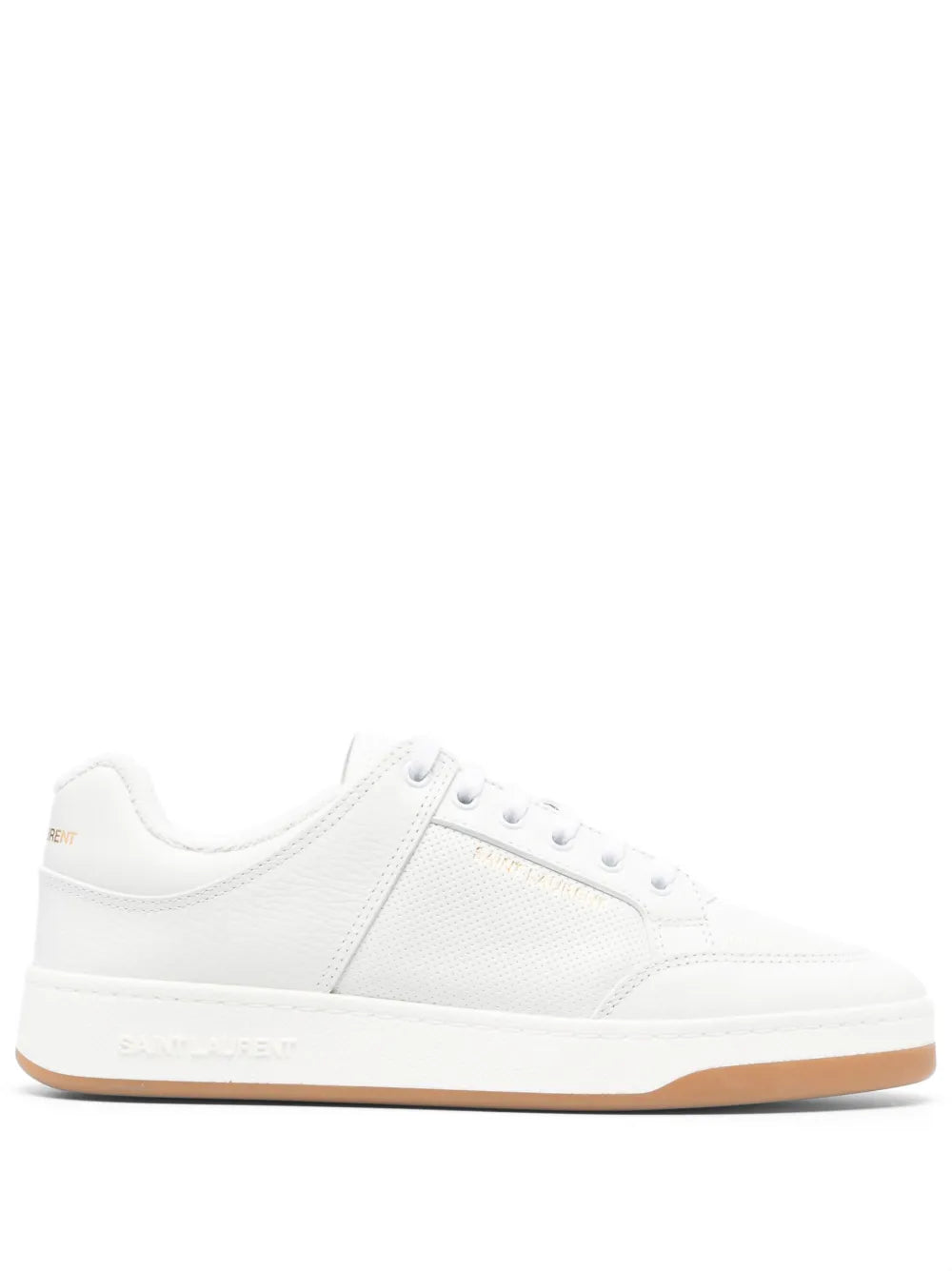 Saint Laurent Sl/61 Leather Perforated Sneakers
