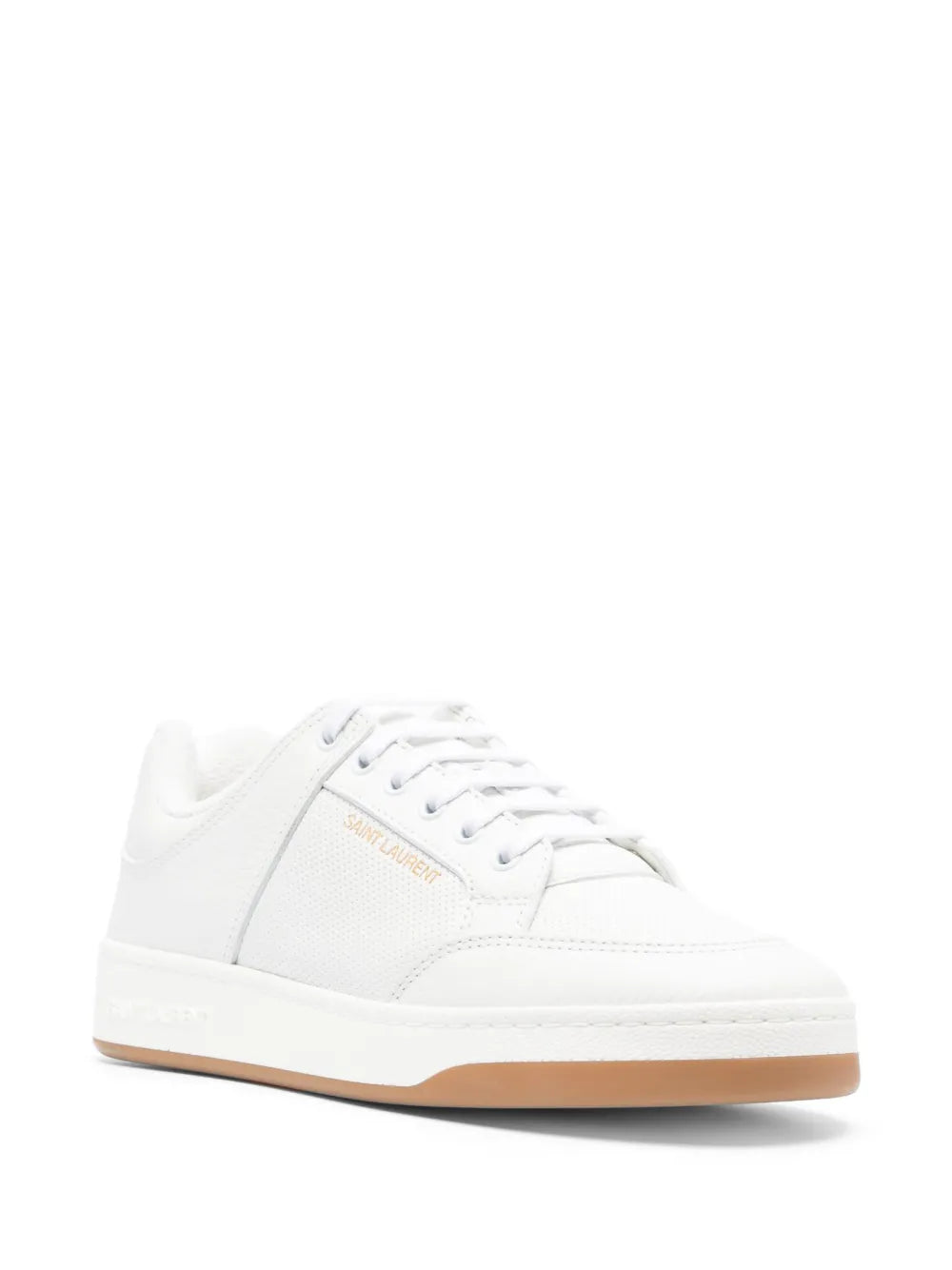 Saint Laurent Sl/61 Leather Perforated Sneakers