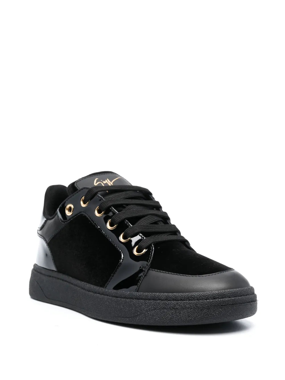 Giuseppe Zanotti Gz94 Velvet Lace-Up Low-Top Sneakers