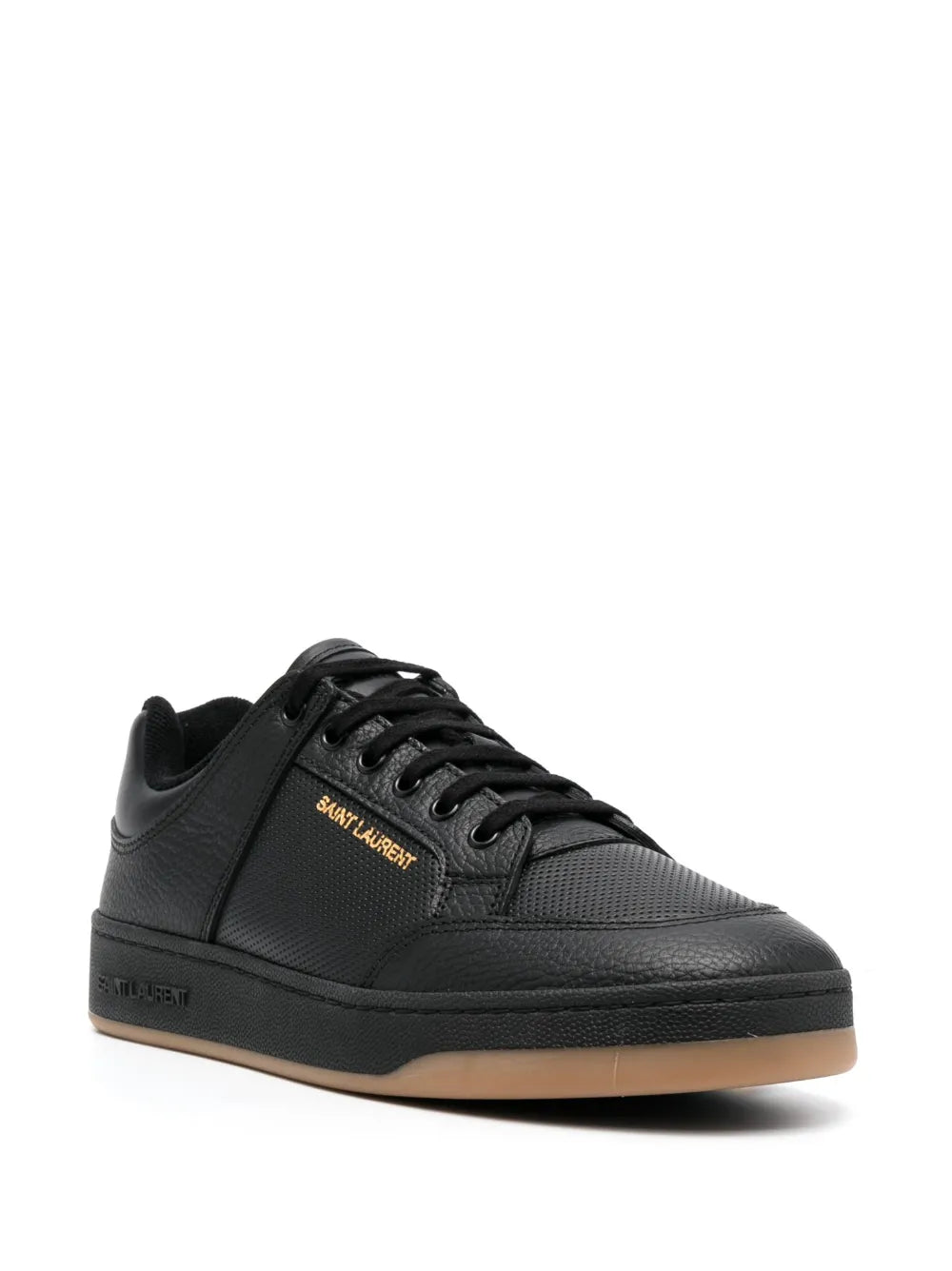 Saint Laurent Sl/61 Leather Perforated Sneakers
