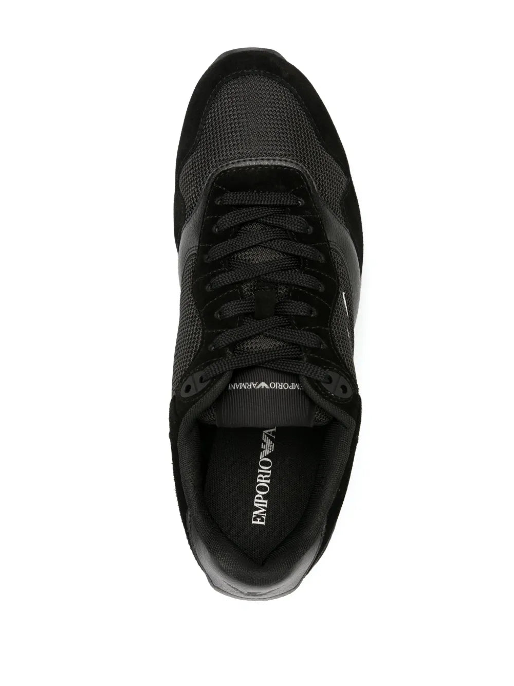 Emporio Armani Mesh-Panel Low-Top Sneakers