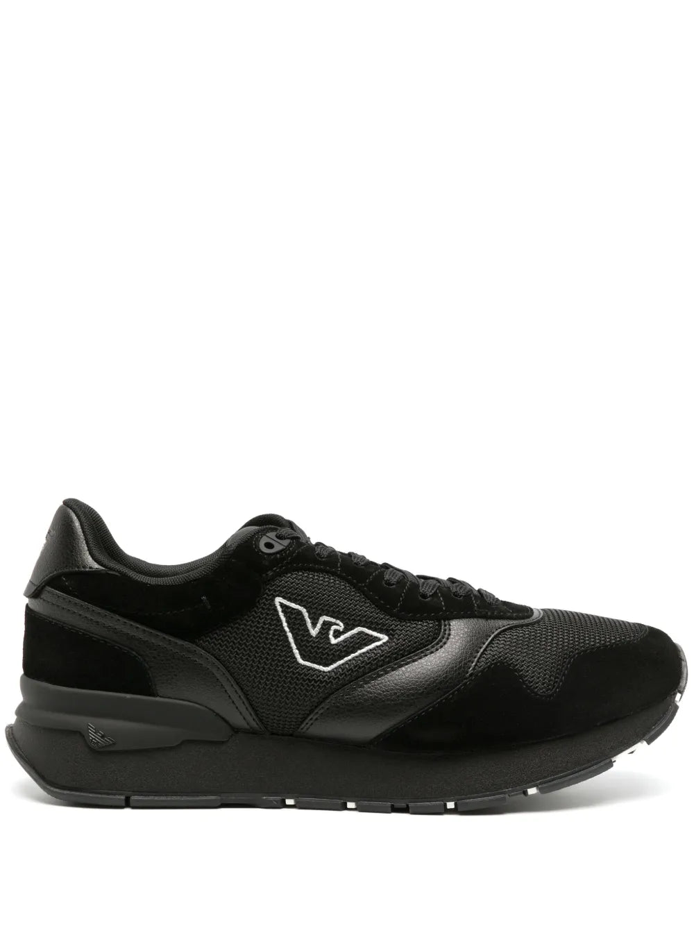Emporio Armani Mesh-Panel Low-Top Sneakers