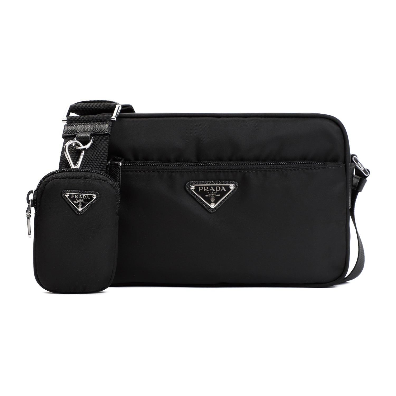 Prada Re-Nylon And Leather Shoulder Bag Women