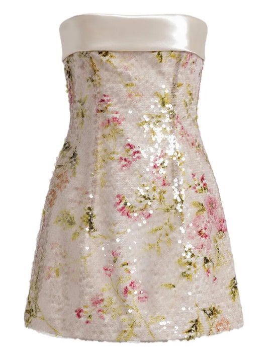 Alberta Ferretti Women Printed Sequins Mini Dress