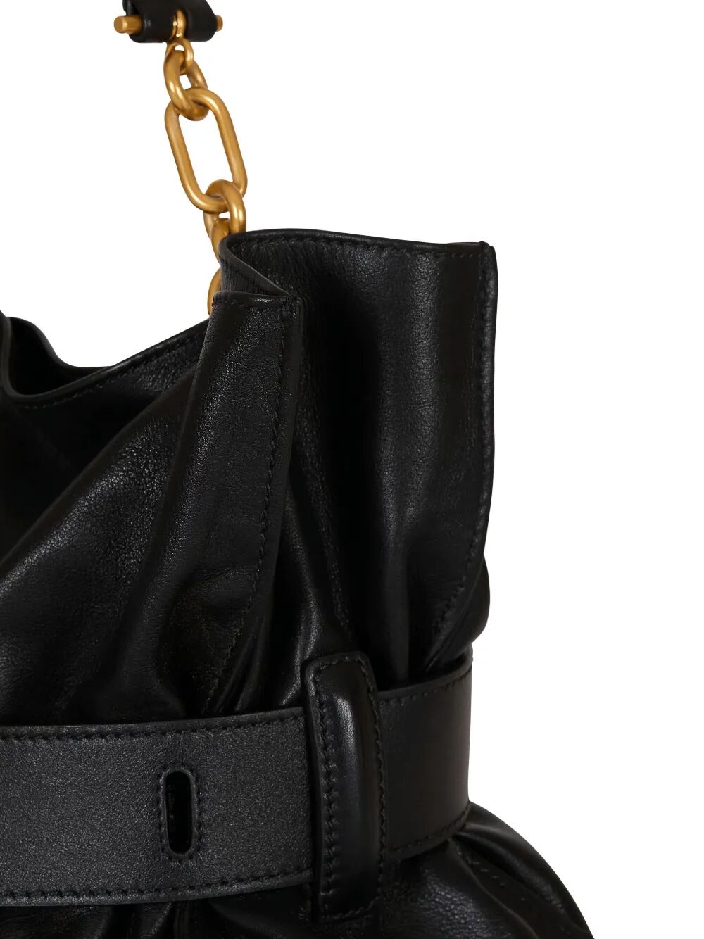Balmain Women "Anthem" Medium Calfskin Shoulder Bag
