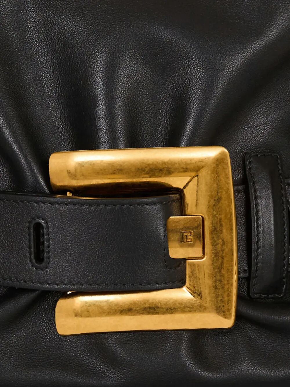 Balmain Women "Anthem" Medium Calfskin Shoulder Bag