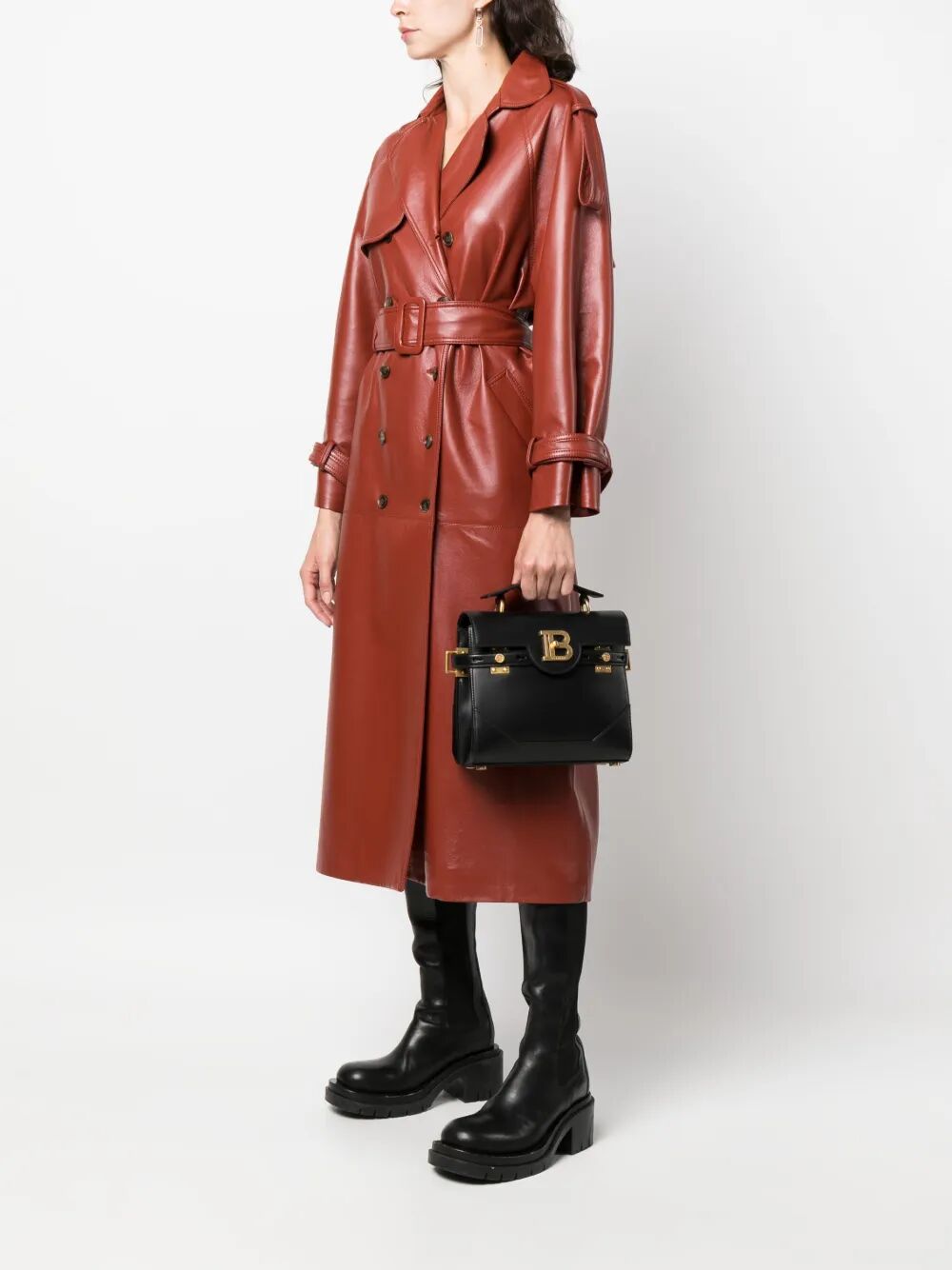 Balmain Women "Buzz 23" Calfskin Bag