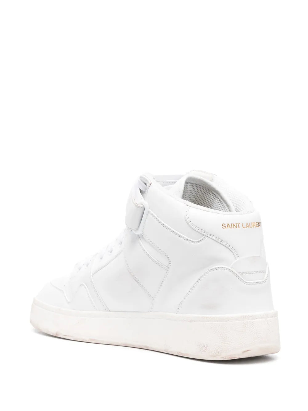Saint Laurent Logo-Lettering Leather Sneakers