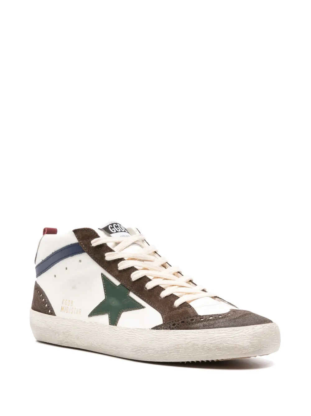 Golden Goose Mid-Star Leather Sneakers