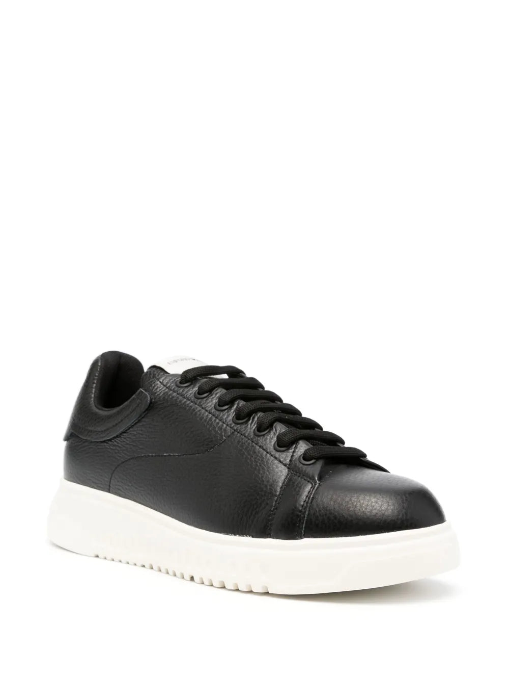 Emporio Armani Tumbled Leather Sneakers