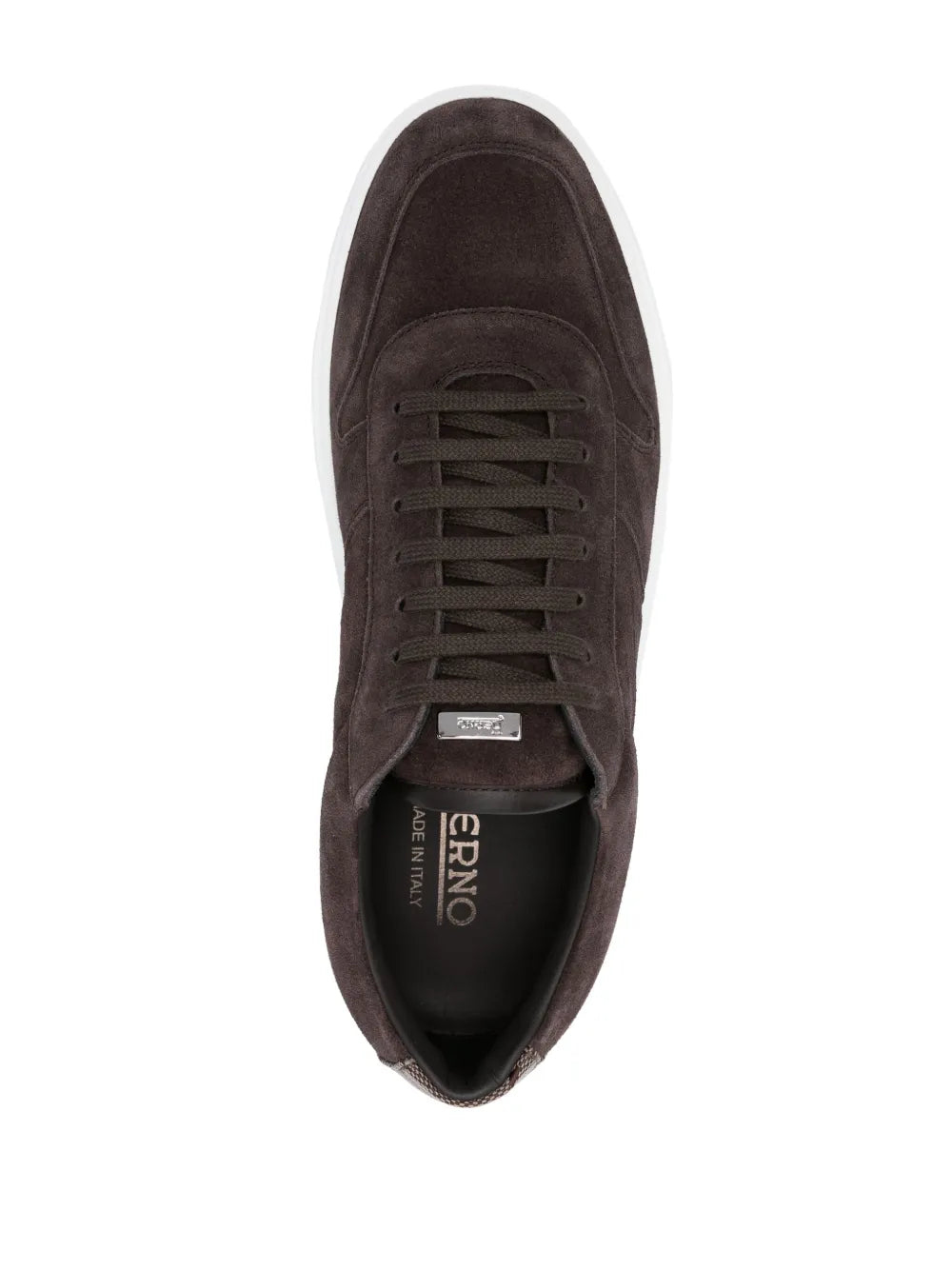 Herno Monogram-Pattern Suede Sneakers