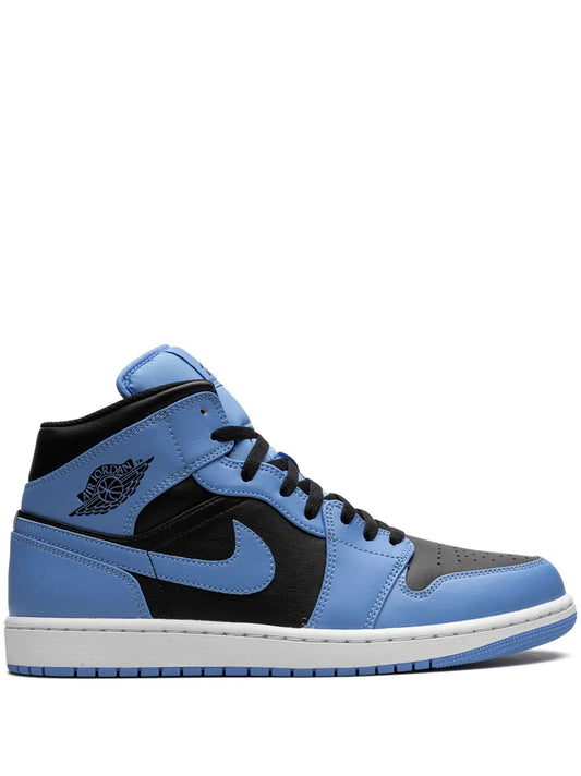 Air Jordan 1 Mid University Blue/Black Sneakers