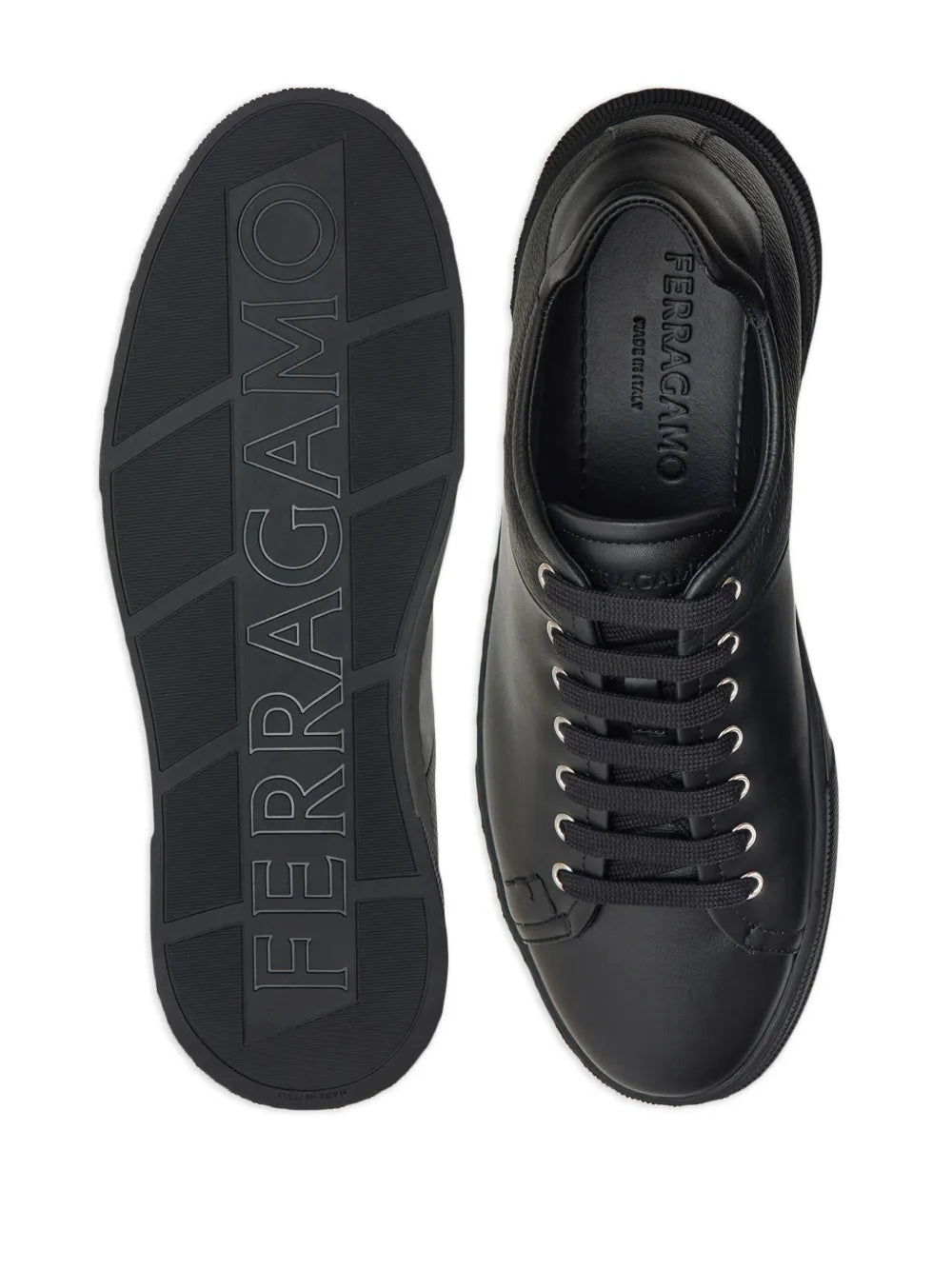 Ferragamo Panelled Leather Sneakers