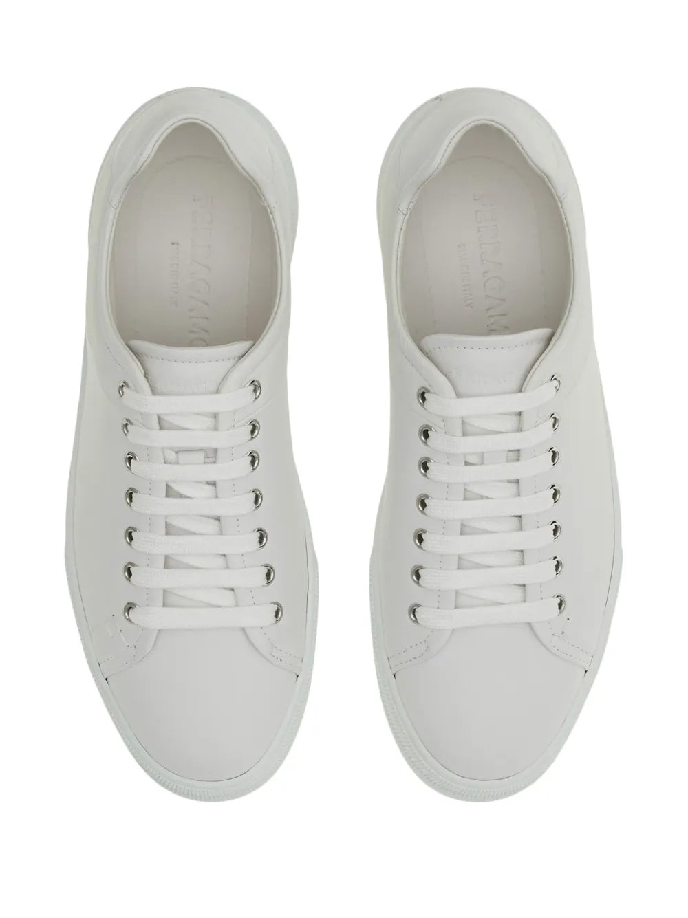 Ferragamo Lace-Up Leather Sneakers